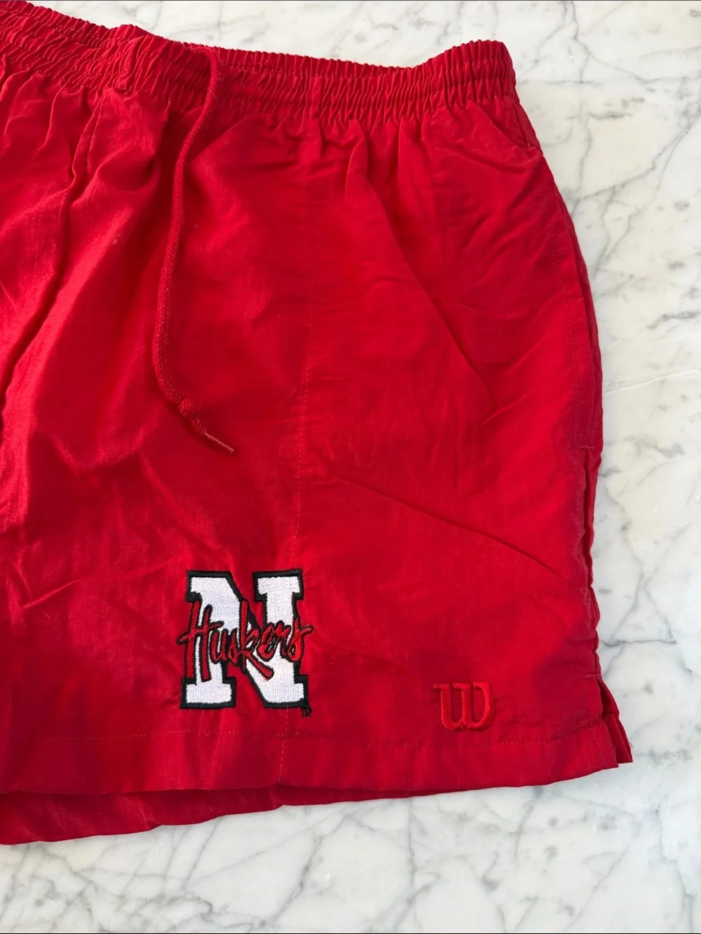Vintage Wilson Nebraska Huskers Shorts Men's L Red